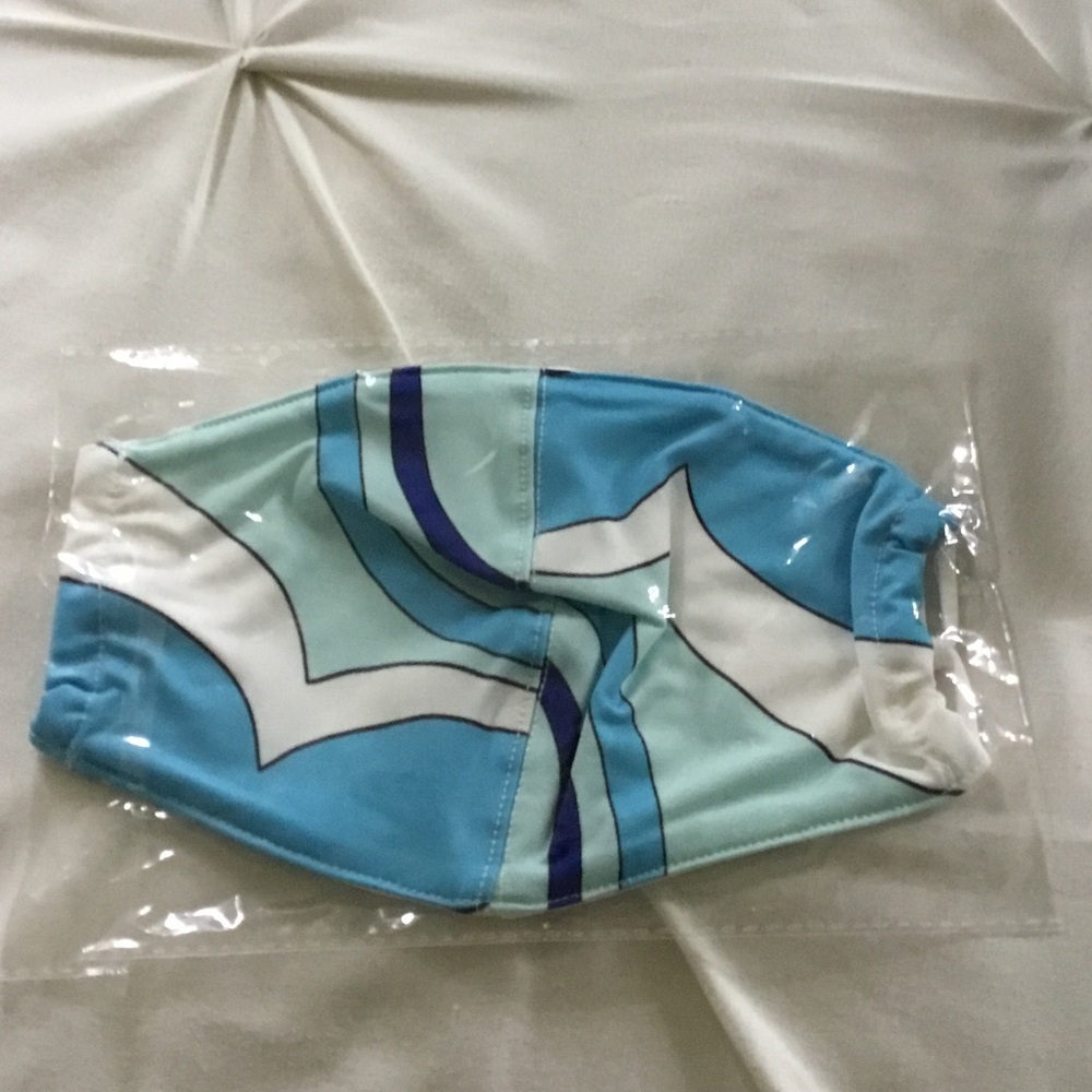 Jean Pierre Klifa-Stylish Blue and White Face Mask